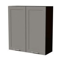 HÄNGESCHRANK Oslo W4/90 Schwarz / Dust Grey Matt 90 / 32,5 / 96cm - Schwarz/Grau, Holz/Holzwerkstoff (90/96/32.5cm) - Feldmann-Wohnen