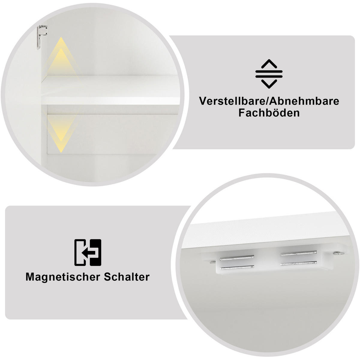 SCHUHSCHRANK 120/35/90 cm in Weiß mit 3 Türen und 2 Schubladen - Weiß, Holzwerkstoff (120/90/35cm) - BEAOK