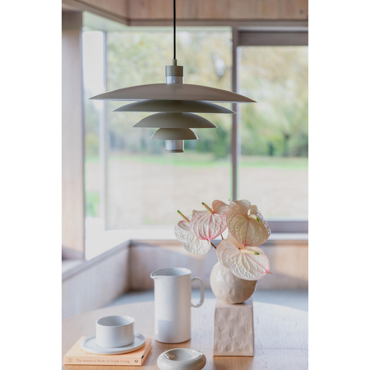 PENDELLEUCHTE Cole Beige - Beige, Metall (55/55/160cm) - Zuiver