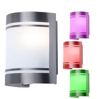 LED AUSSENLEUCHTE Alicante Edelstahl Silber - Weiß, Metall (10.5/14/16.5cm)