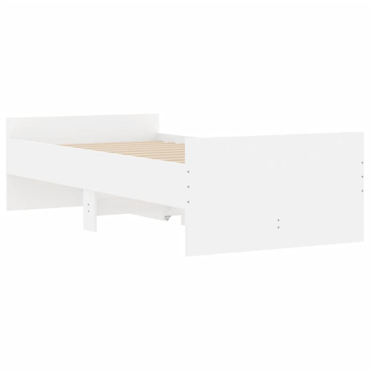 BETTGESTELL Mit Schubladen Weiss 90/200 Cm - Weiß, Holzwerkstoff (90/200cm) - vidaXL
