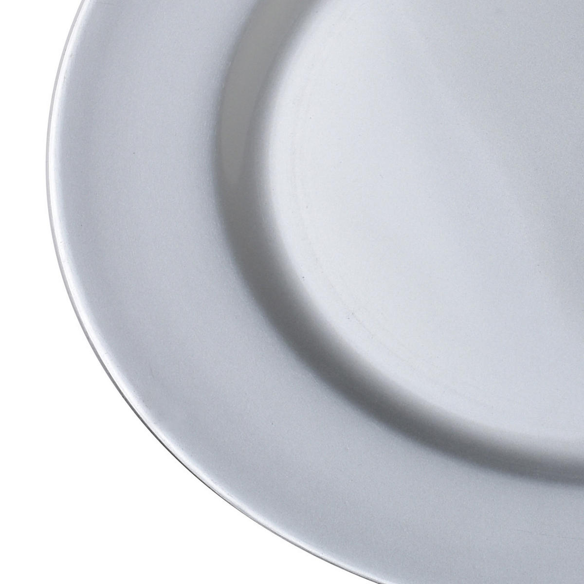 SERVIERTELLER Blanche Silber 33/33/1.5cm Plastik - Silberfarben, Kunststoff (33/1.5/33cm) - Mondex