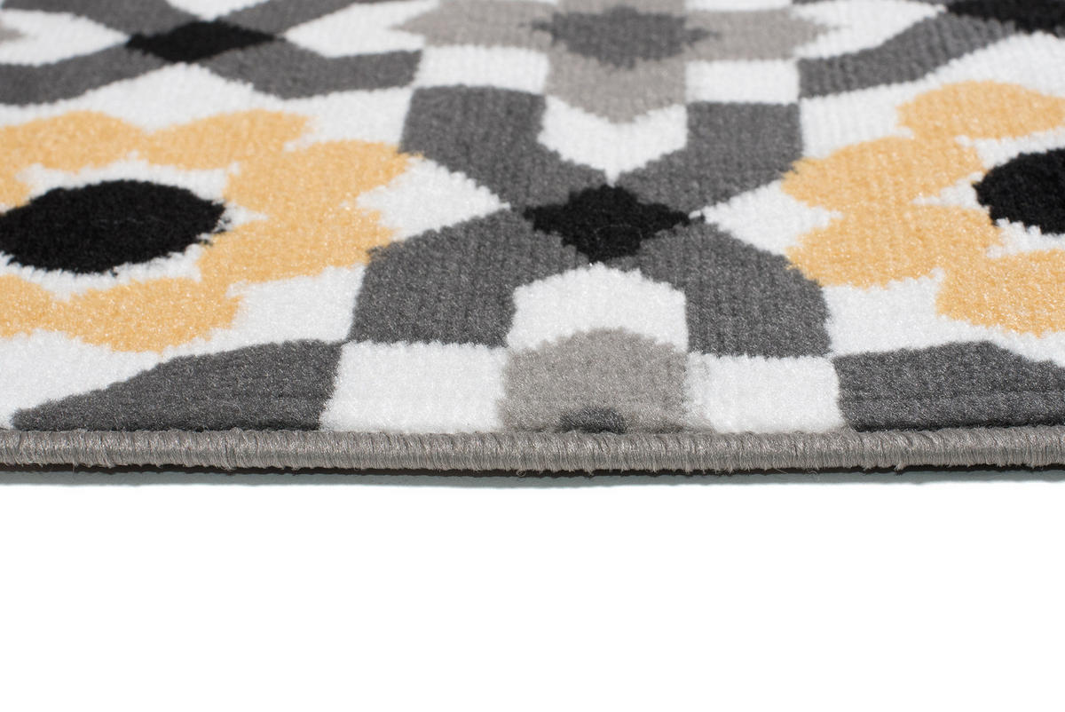 TEPPICH MAYA Gelb Floral Mosaik Geometrisch 200/300 cm - Gelb, Textil (200/300cm) - Tapiso
