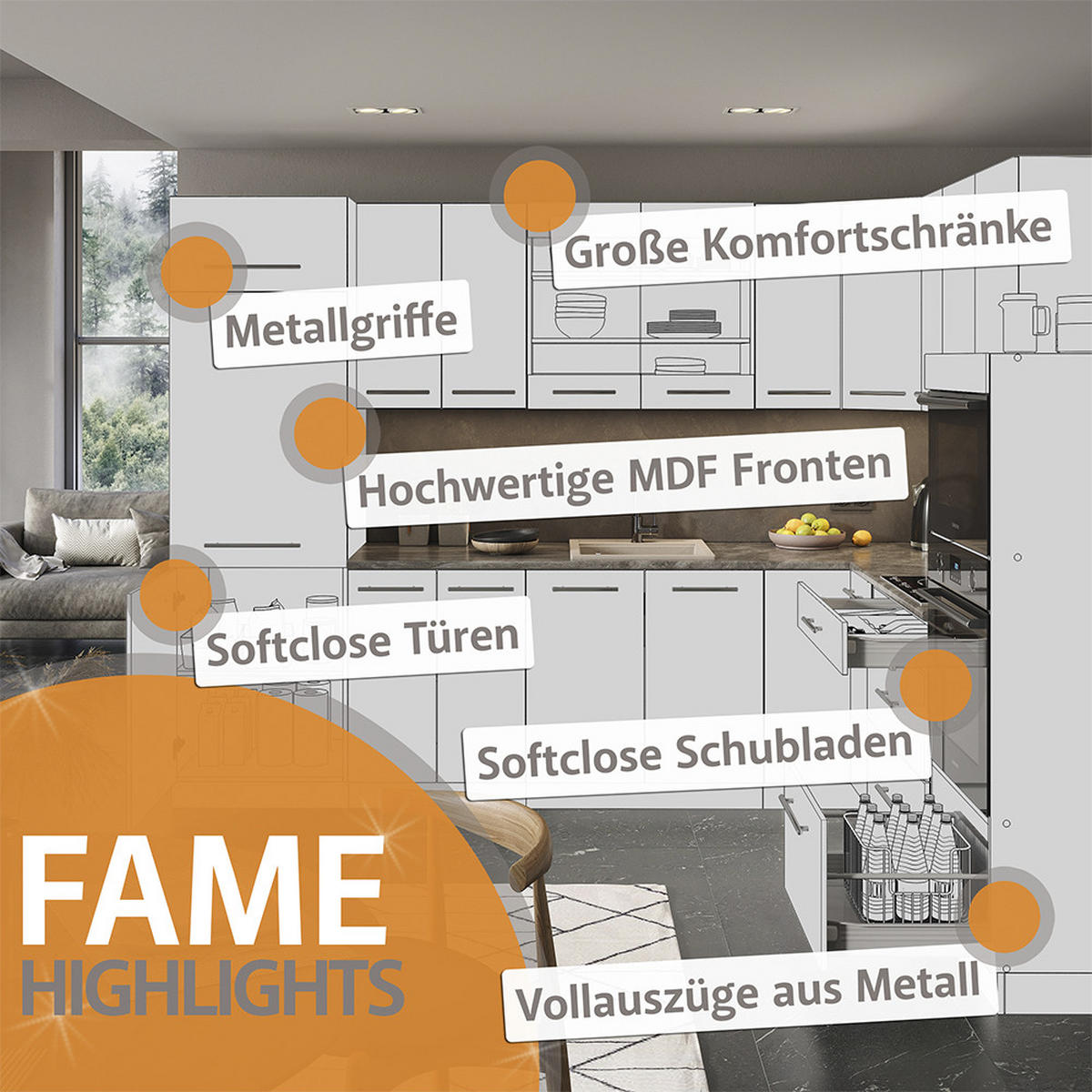 APOTHEKERSCHRANK Fame-Line, Bordeaux Hochglanz/Anthrazit, 20 cm, AP Marmor - Bordeaux/Anthrazit, Holzwerkstoff (20/82/60cm) - Vicco
