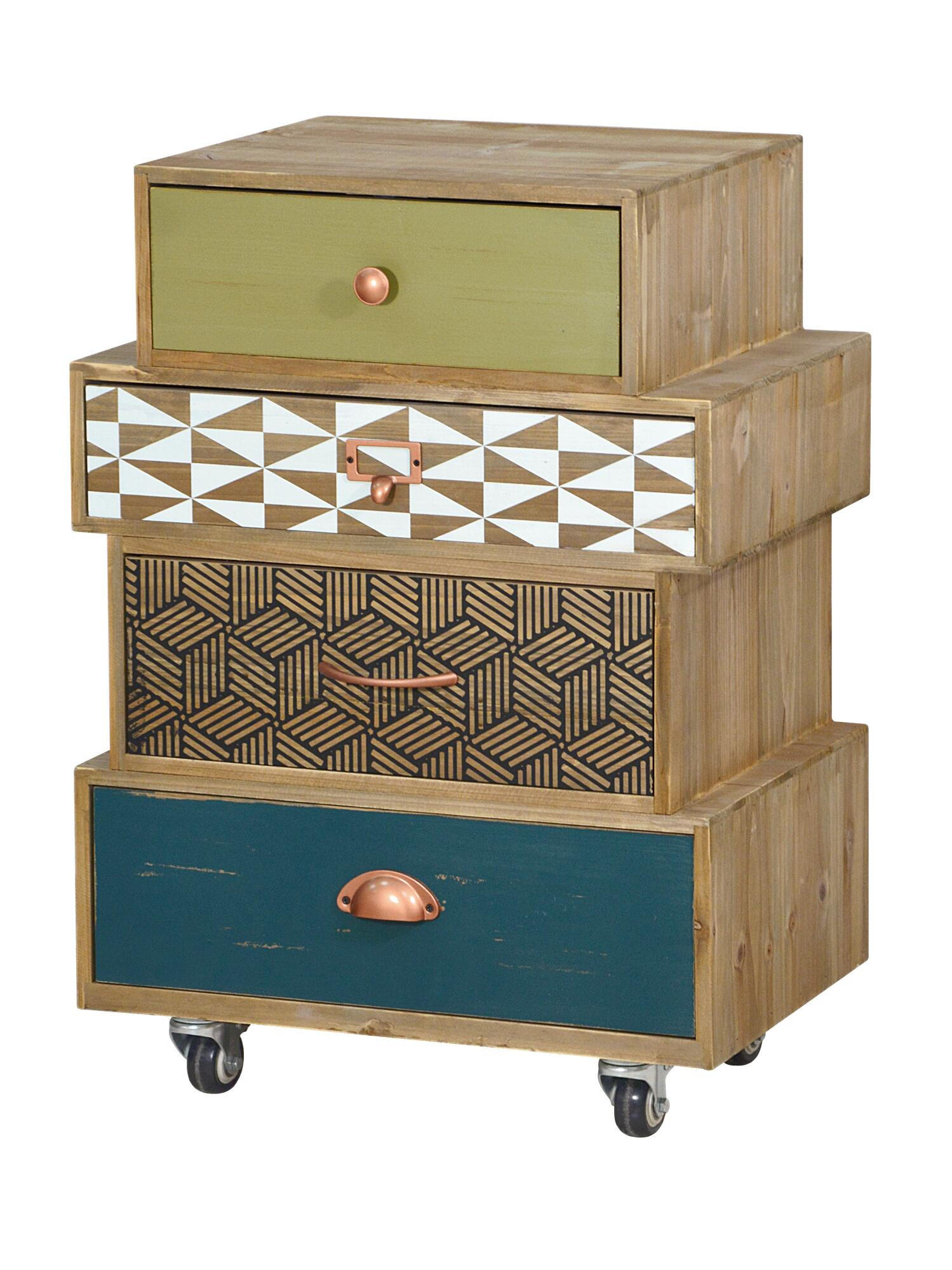 KOMMODE PORTOFINO Beige 50x34x70 cm - Beige, Holz (50/70/34cm) - FURNLUX