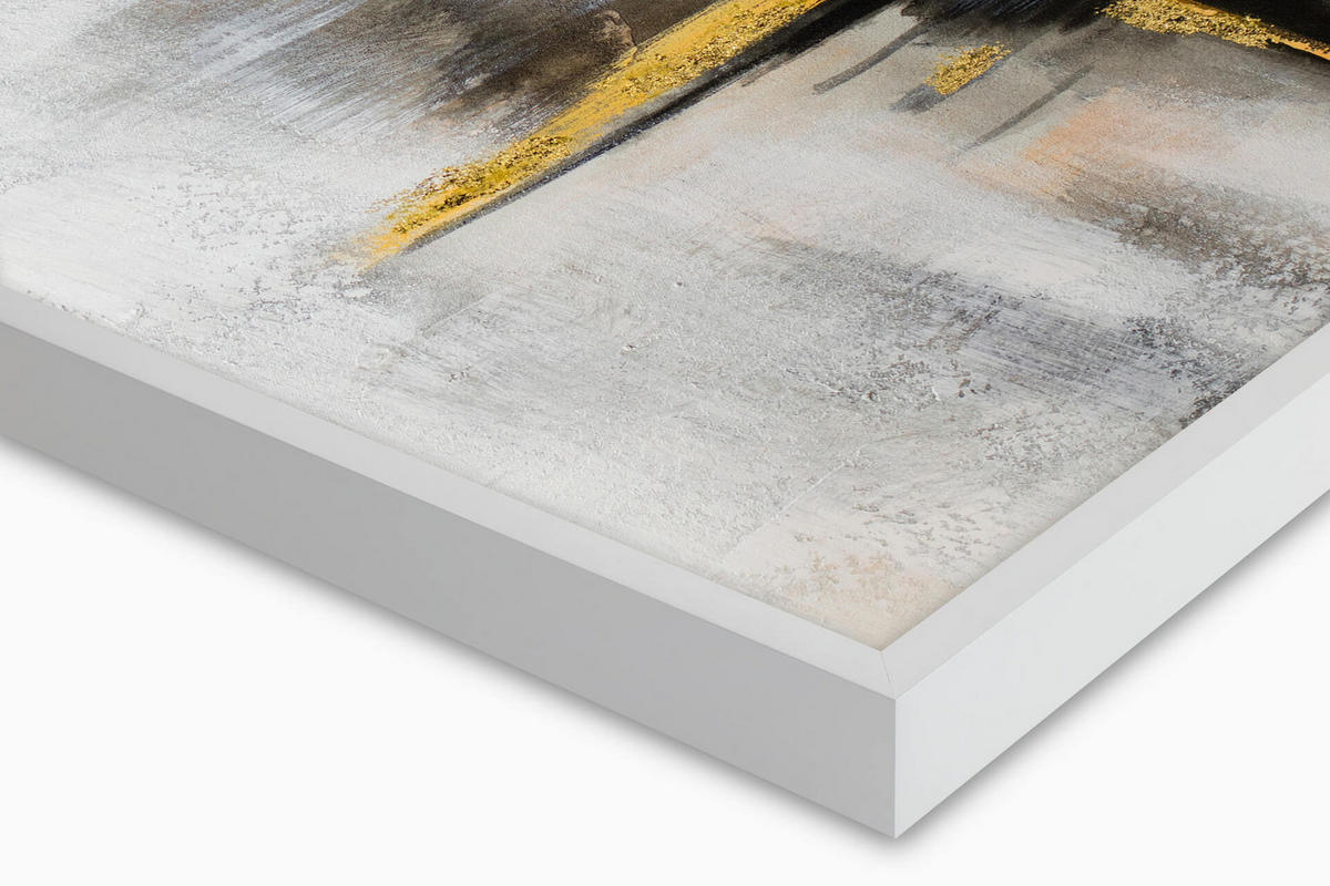 ÖLGEMÄLDE 120/60 cm - Goldfarben/Grau, Holz/Textil (120/60cm) - KUNSTLOFT