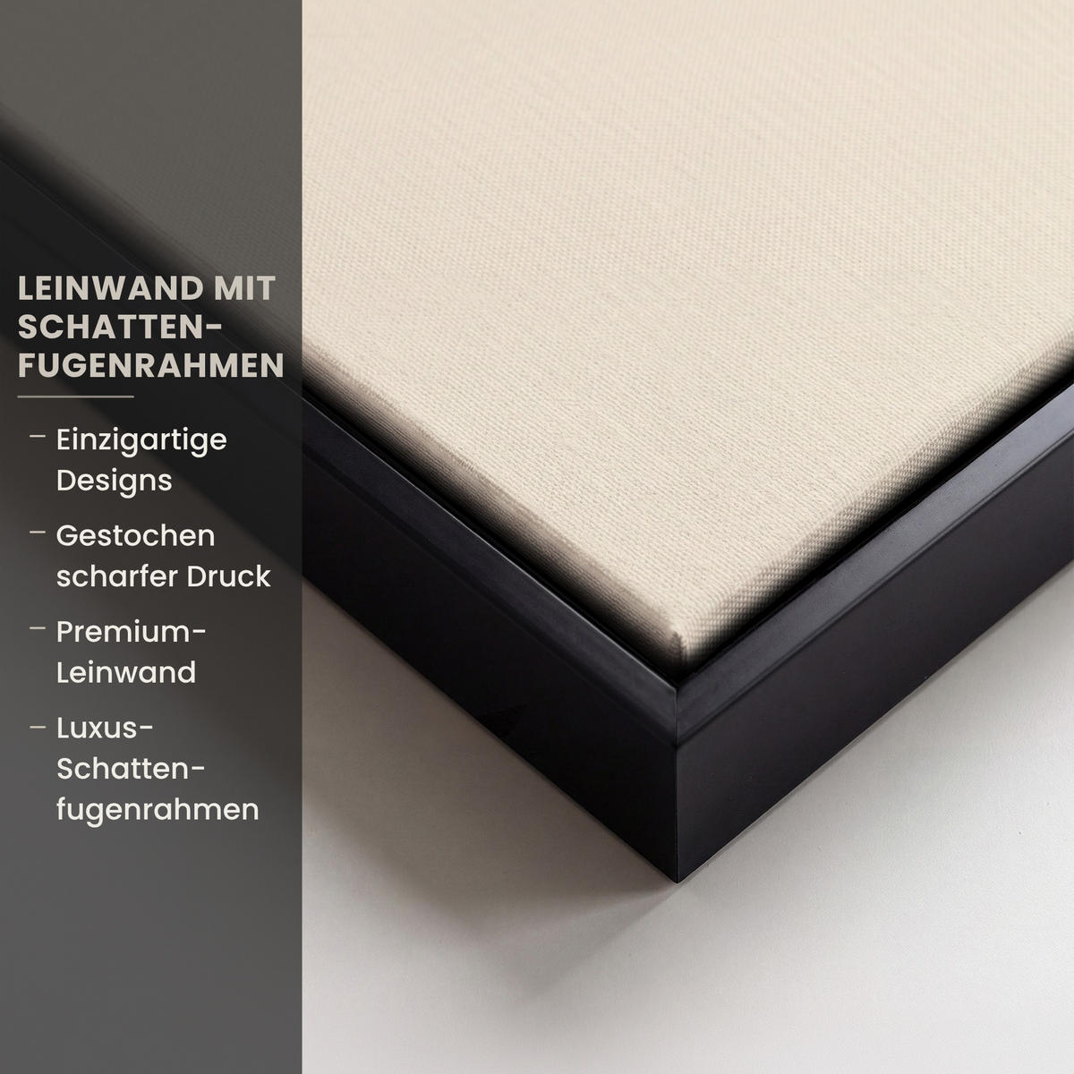LEINWAND Bilder mit Rahmen - Pflanze - Beige - Japanisch - 120x80 - Schwarz, Textil (120/80cm) - MuchoWow