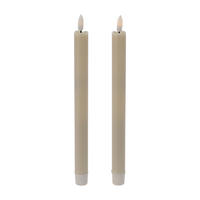 LED-TISCHKERZEN gewachst 25 cm - Beige, Paraffin (2/2/25cm) - Home Styling Collection