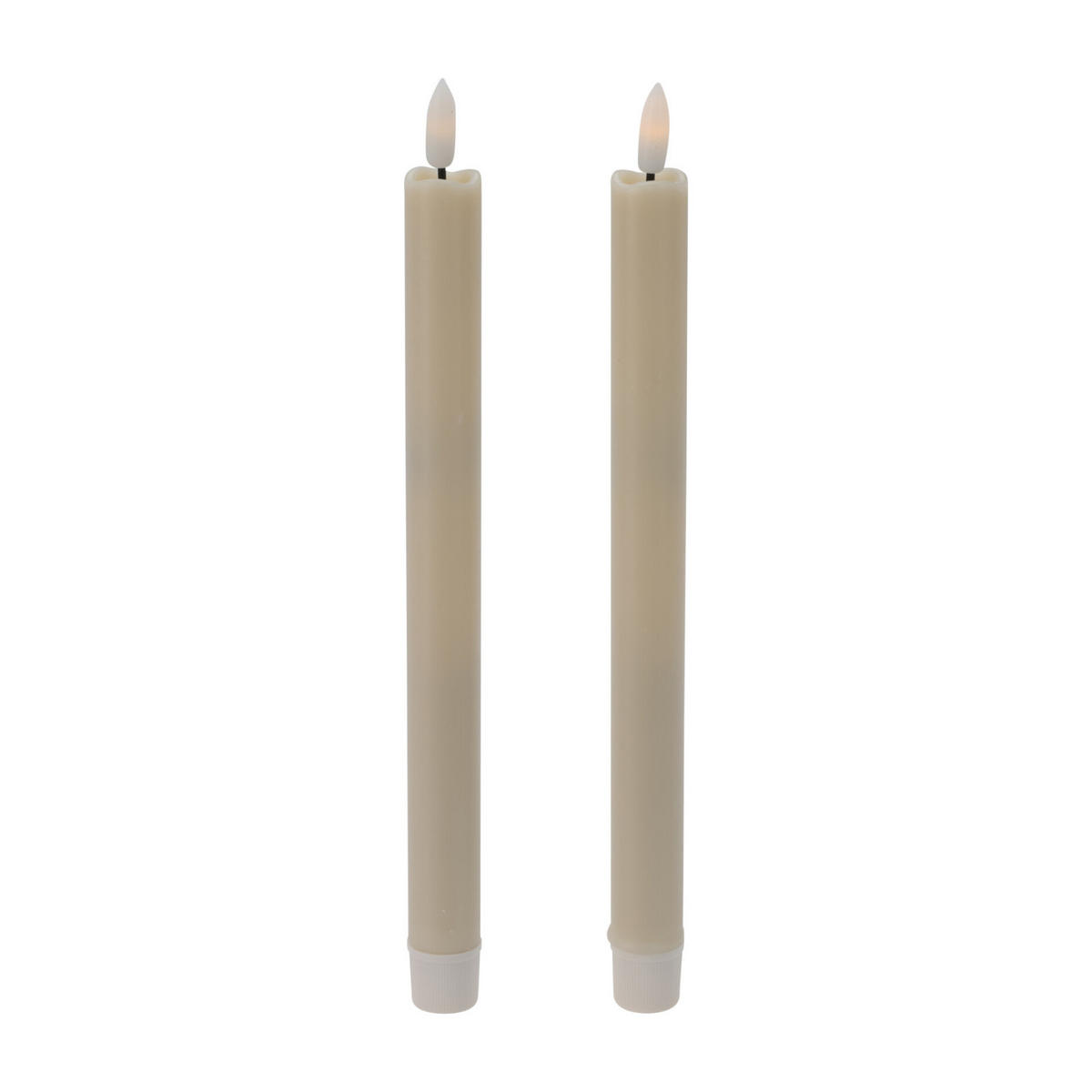LED-TISCHKERZEN gewachst 25 cm - Beige, Paraffin (2/2/25cm) - Home Styling Collection
