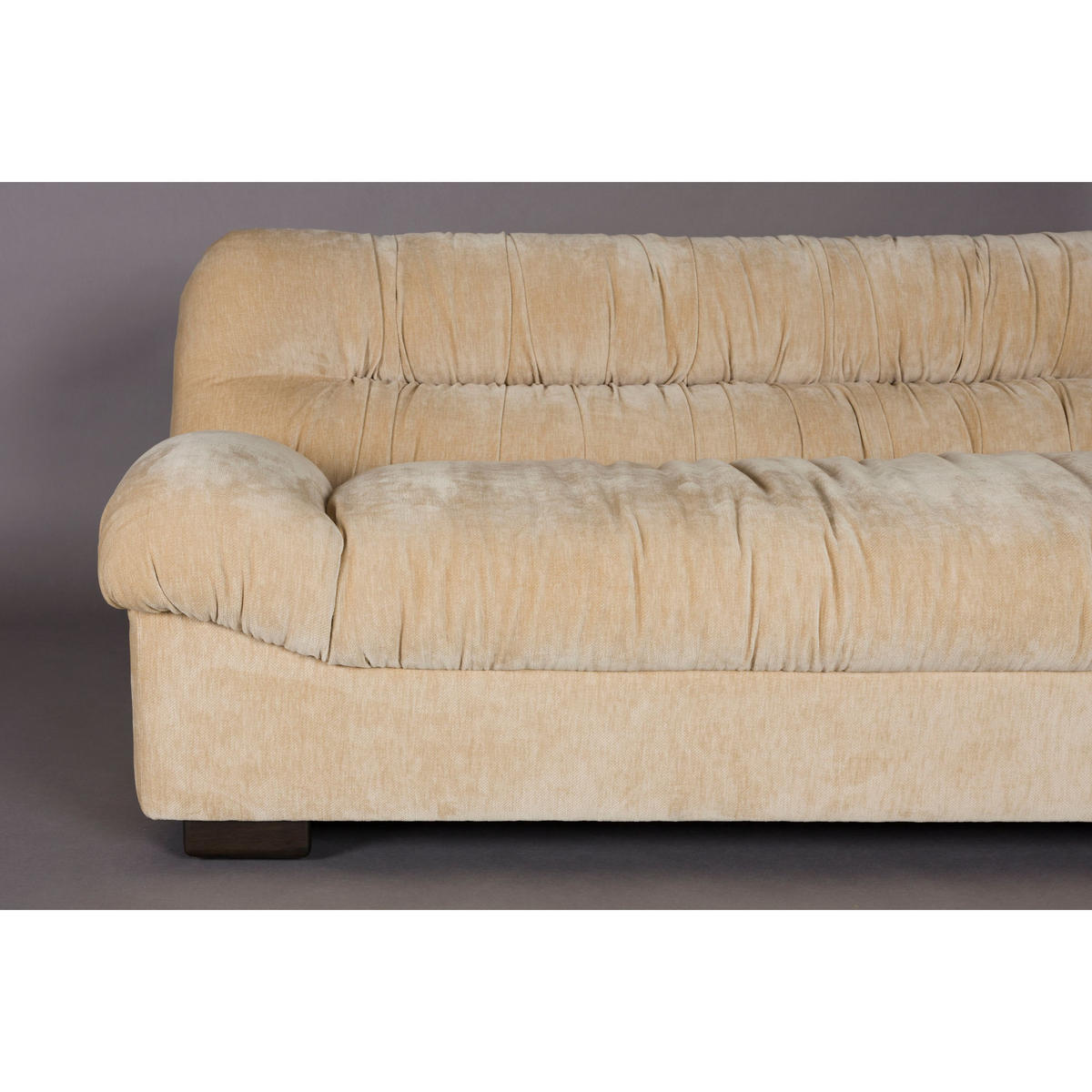 SOFA 3-SITZER Douglas Samt Beige - Beige, Kunststoff (214/78/102.5cm) - Dutchbone