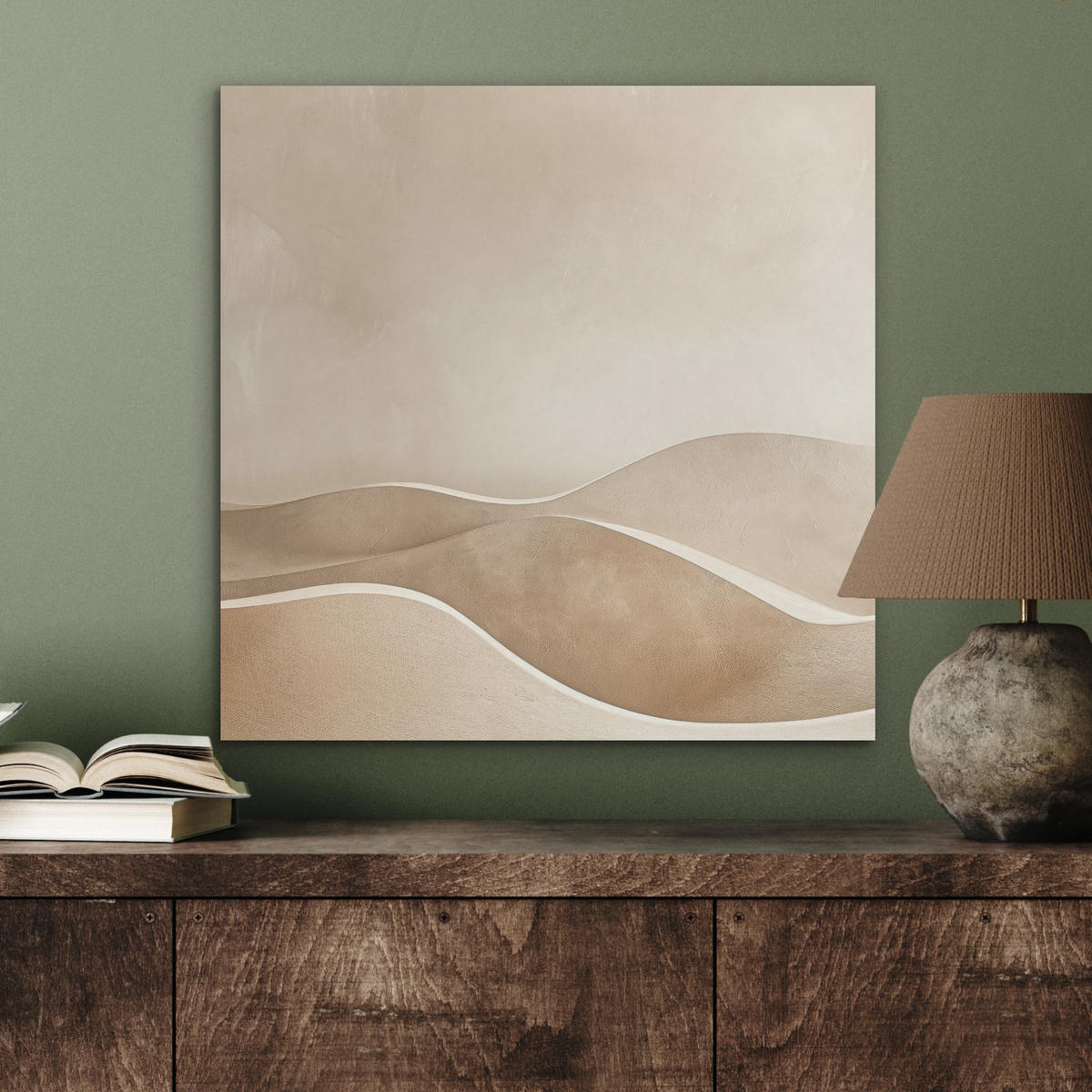 AKUSTIKBILD Beige - Natur - Abstrakt - Modern Wandbilder 60x60 cm - Beige, Kunststoff (60/60/0.9cm) - MuchoWow