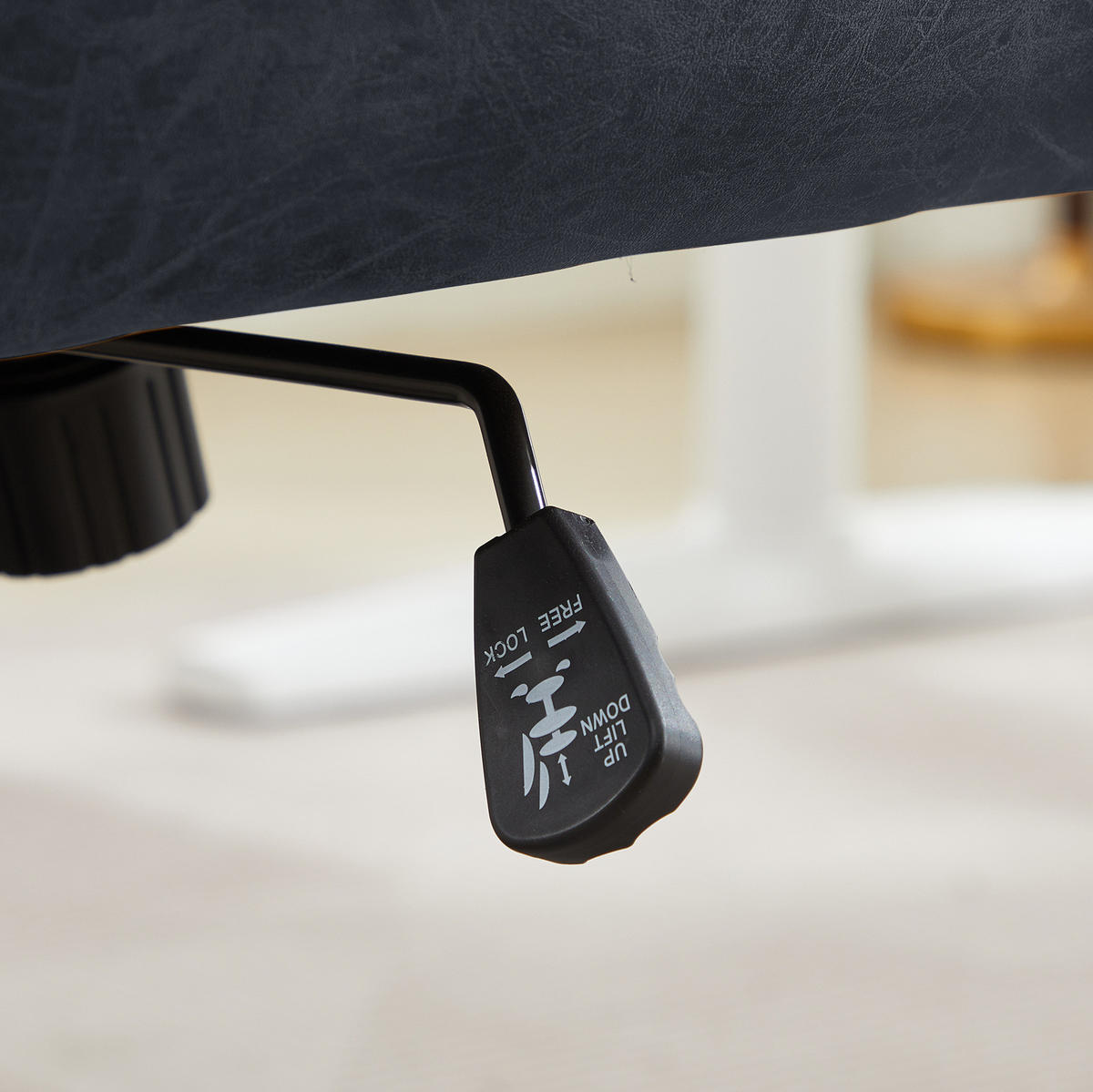 BÜROSTUHL höhenverstellbar PU Black - Schwarz, Kunststoff (60.5/102/71.58cm) - Meubliv