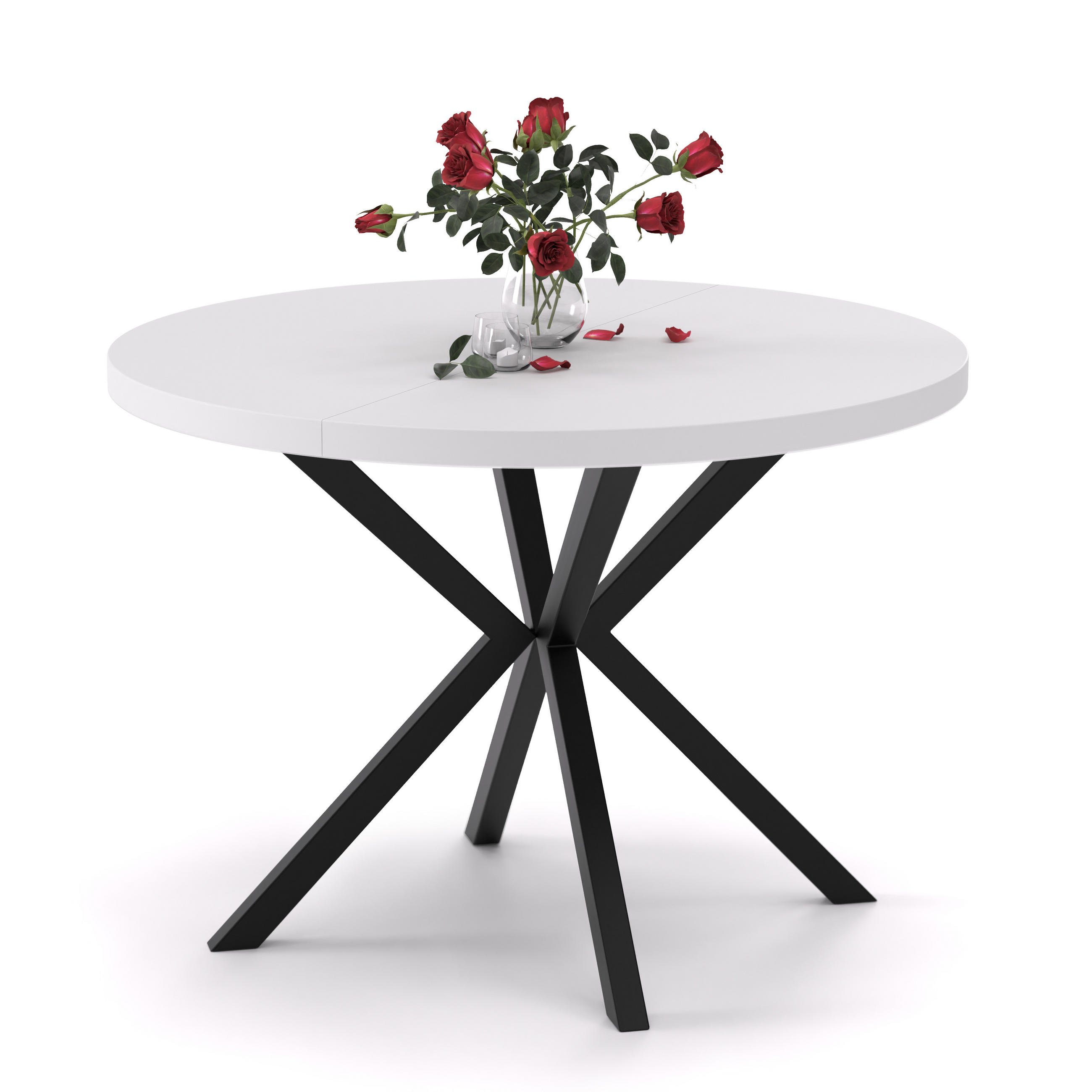 Idohome Ausziehtisch Weiß 120x76x120 cm