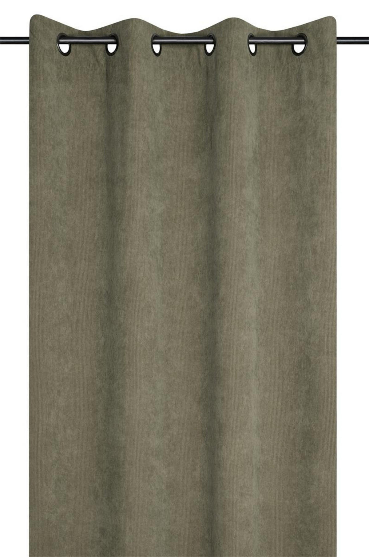 VORHANG Samt Dandy 140/260 cm - Grün, Textil (140/260cm)