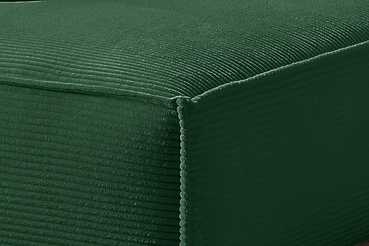 ECKSOFA SAMU Smaragdgrün Cord - Smaragdgrün/Schwarz, Textil (254/224cm) - KAWOLA