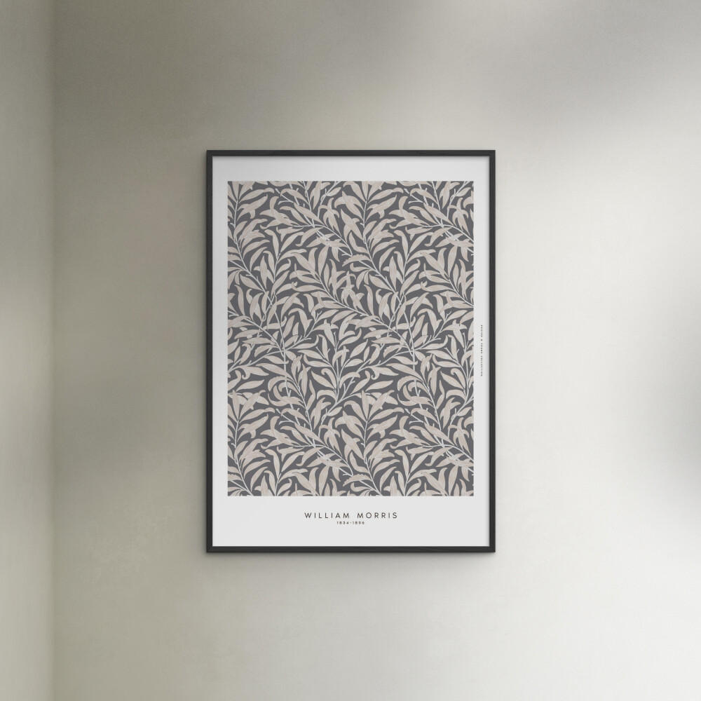 POSTER mit Rahmen William Morris - Nature Dust - Schwarz/Grün, Holz/Papier (30/40cm) - Poster&Frame