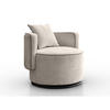 DREHSESSEL Dolce cappuccino velour - Schwarz/Cappuccino, Textil (90/83/90cm) - Beautysofa