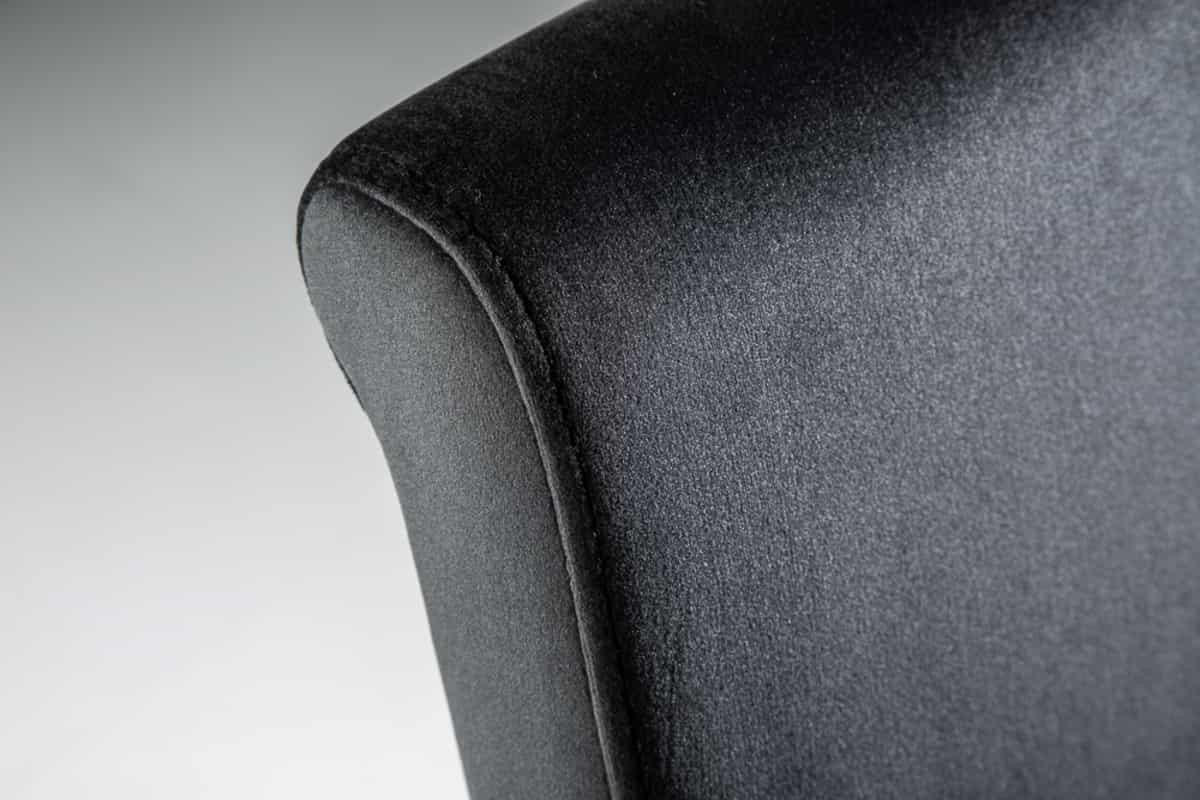 STUHL MODERN BAROCK Samt Schwarz 105 cm - Silberfarben/Schwarz, Textil/Metall (45/104/64cm) - riess-ambiente