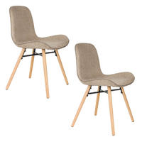 ESSZIMMERSTUHL Lester Braun - 2 er Set - Braun, Kunststoff (55.5/81/51cm) - Housecraft Living