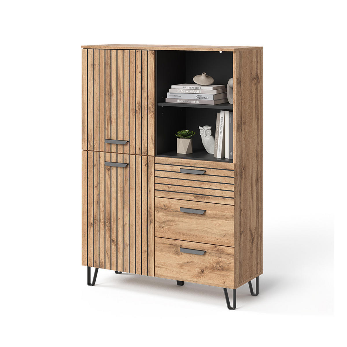 ŠATNÍ SKŘÍŇ Amber Dub Wotan - dub Wotan, kompozitní dřevo (100/142/38cm) - Vicco