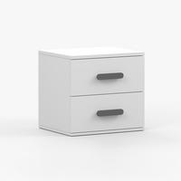NACHTTISCH JONAS I 22, 55/51/44, 2 Schubladen, weiß - Weiß, Holzwerkstoff (55/44/51cm) - imoebel24