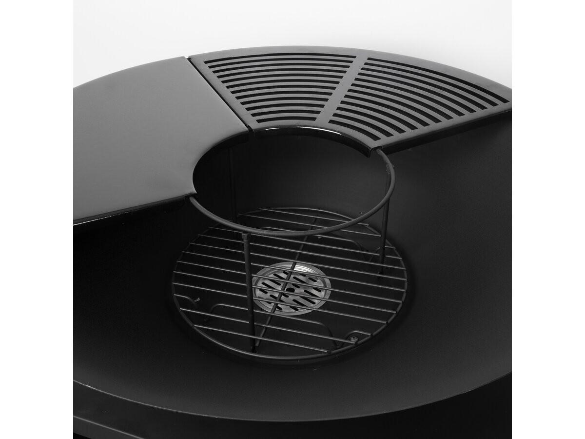 HOLZKOHLENGRILL maréchal Schwarz - Schwarz, Metall (81/124/142cm) - Habitat Garten