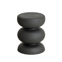 BEISTELLTISCH Kobodo Schwarz Ø35/46 cm - Schwarz, Metall (35/35/46cm) - Light & Living