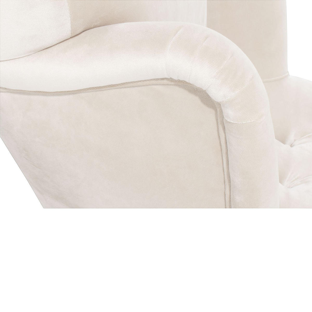 SESSEL Kaiya Bezug Samtvelours Buche natur / creme - Weiß, Kunststoff (71/97/82cm) - 58aufmkessel