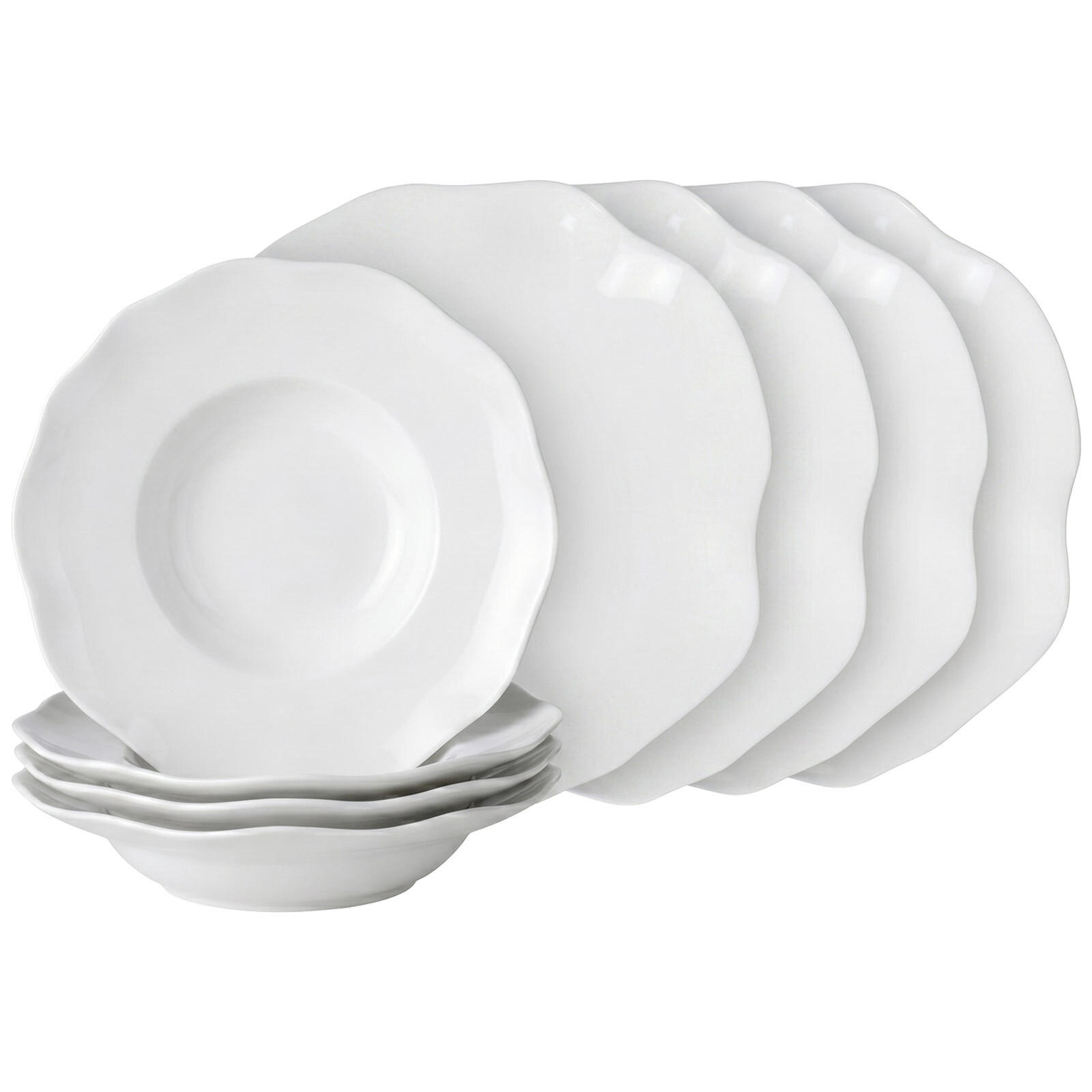 PIZZA- & PASTA-SET Pura weiß 8er Set - Weiß, Keramik (1/1/1cm) - Villeroy & Boch