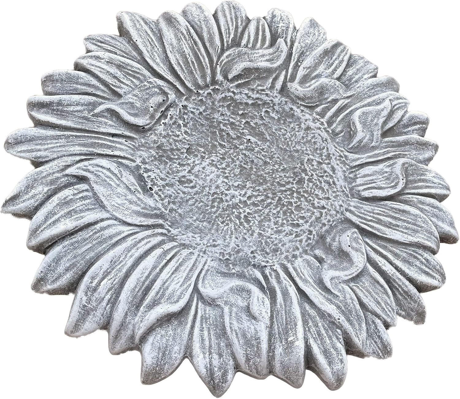 STEINFIGUR Sonnenblume Steinguss frostfest Vogeltränke Insektentränke - Grau, Stein (29/3/28cm) - stoneandstyle