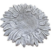 STEINFIGUR Sonnenblume Steinguss frostfest Vogeltränke Insektentränke - Grau, Stein (29/3/28cm) - stoneandstyle