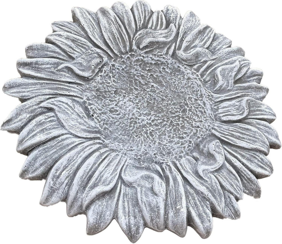 STEINFIGUR Sonnenblume Steinguss frostfest Vogeltränke Insektentränke - Grau, Stein (29/3/28cm) - stoneandstyle