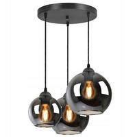 PENDELLEUCHTE HAGEN - Transparent/Anthrazit, Glas/Metall (45/45/80cm) - kiki design