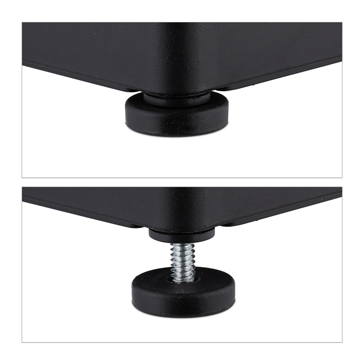 POLIČKA pod drezom - čierna, kov/plast (22/42.5/40cm) - Relaxdays