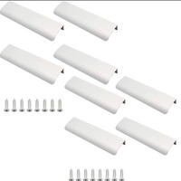 MÖBELGRIFF 8er-Set 150 mm Aluminium - Weiß, Metall (4/3/15cm)