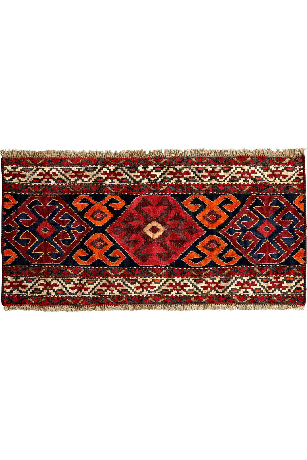 Looma Kelim-Teppich Blau 52x107 cm