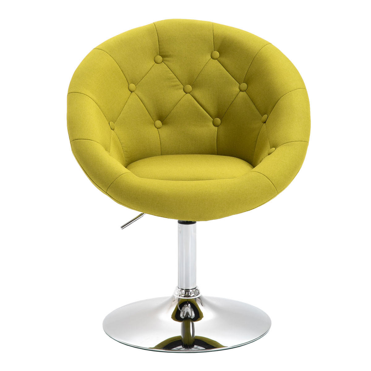 COCKTAILSESSEL HAVANNA Stoffbezug Limettengrün - Gelb/Silberfarben, Textil (58/62/88cm) - SVITA