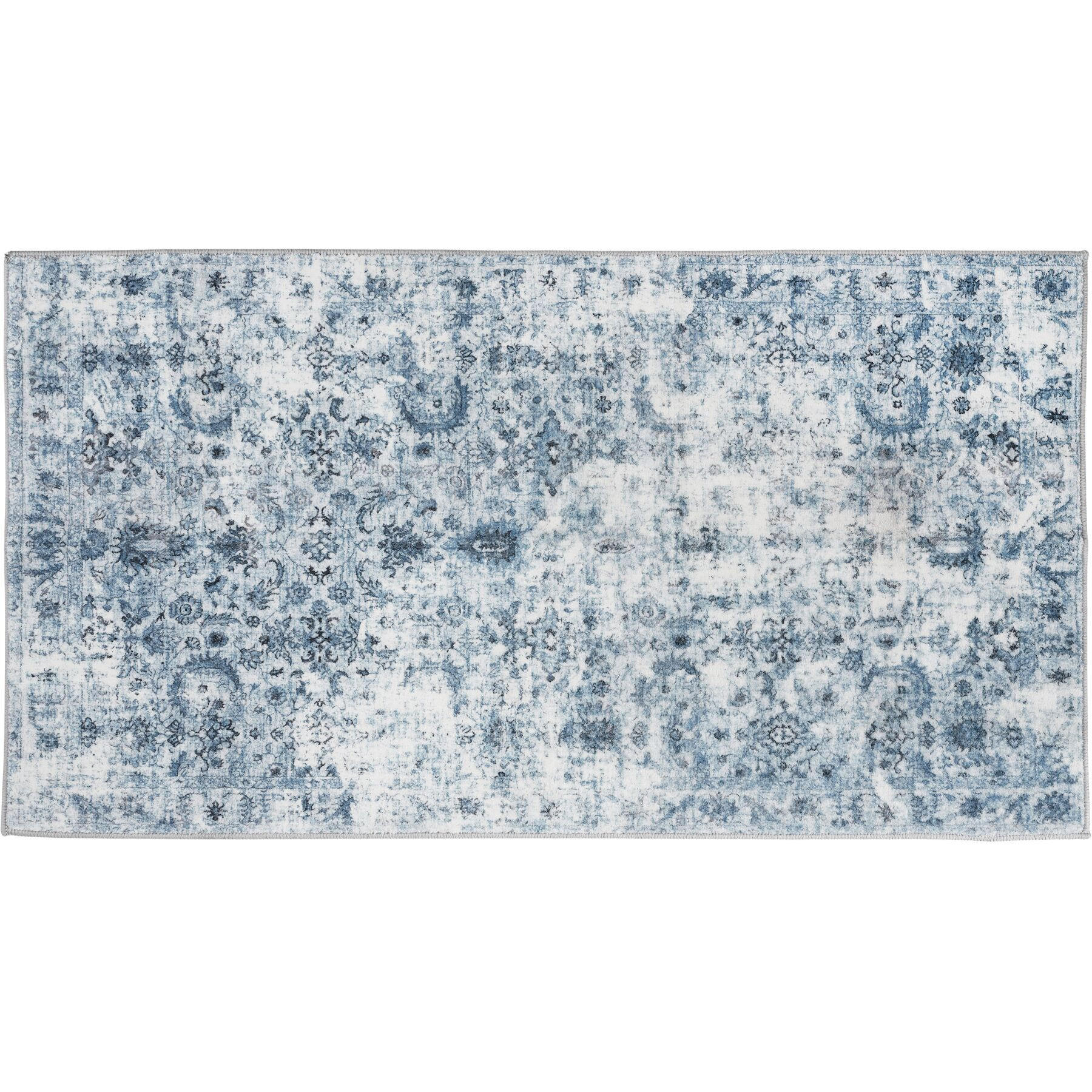 TEPPICH Vintage Design Amara,rutschfeste Unterseite,blau - Blau, Kunststoff (60/110cm) - tectake