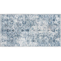 TEPPICH Vintage Design Amara,rutschfeste Unterseite,blau - Blau, Kunststoff (60/110cm) - tectake