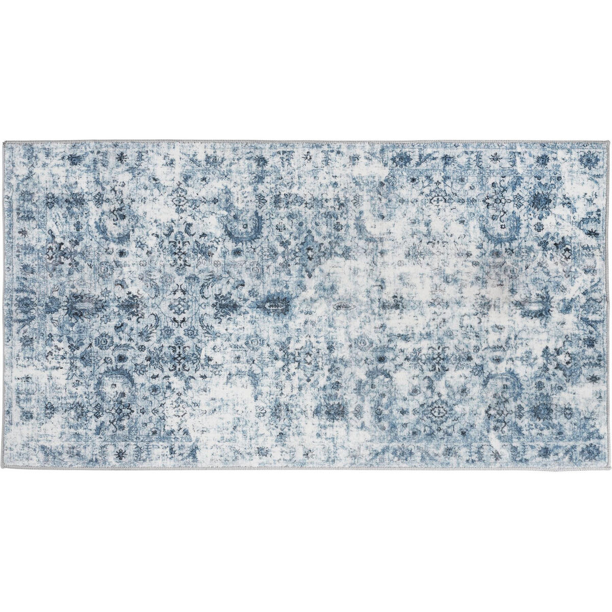 TEPPICH Vintage Design Amara,rutschfeste Unterseite,blau - Blau, Kunststoff (60/110cm) - tectake