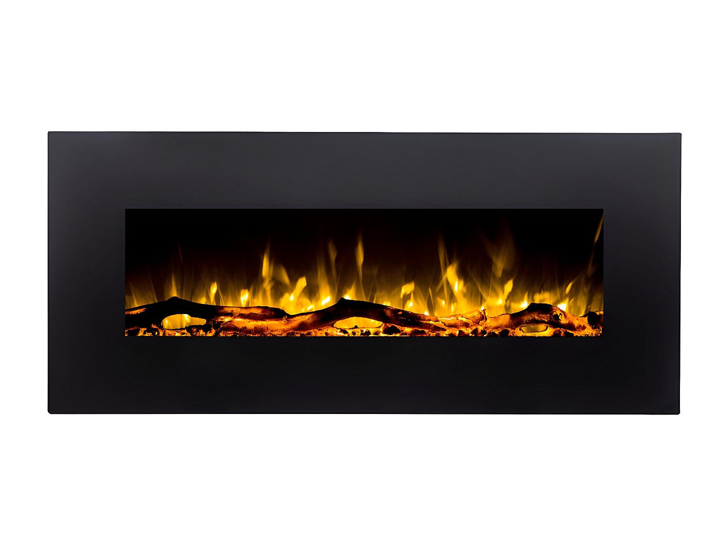Vente-Unique Kamin Schwarz 110x49x14 cm