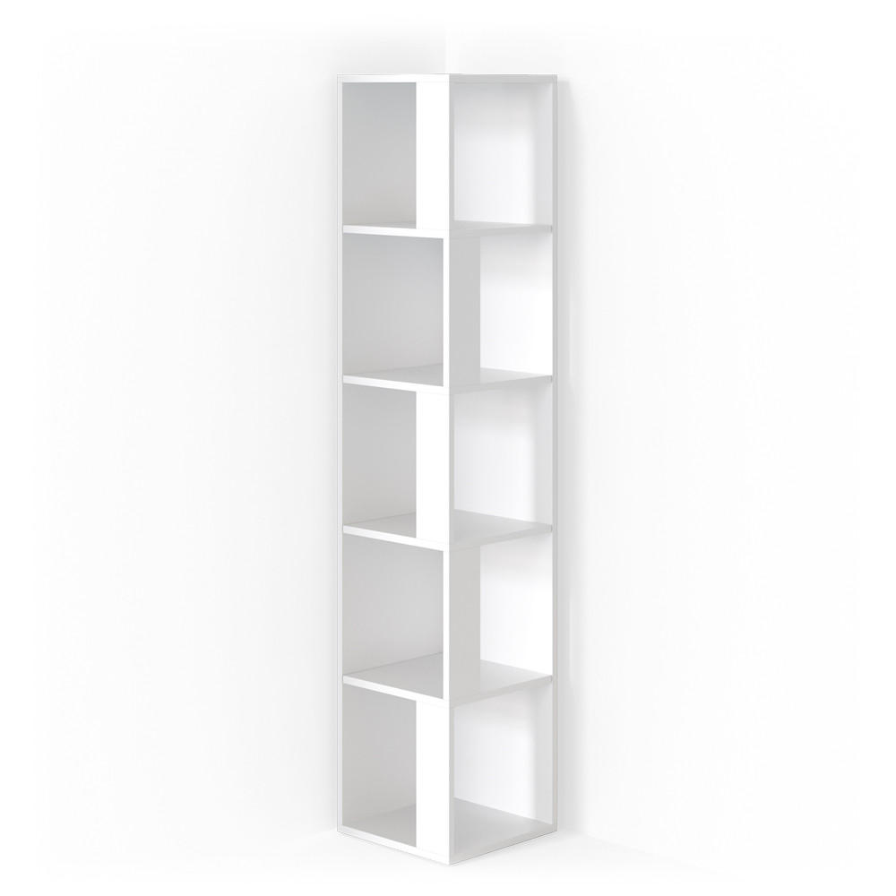 ECKREGAL Lio Weiß 33.3 x 162.2 cm - Weiß, Holzwerkstoff (33.3/162.2/33.3cm) - Vicco