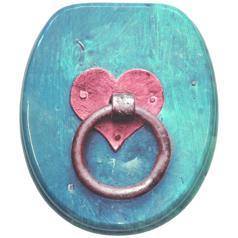 WC-SITZ mit Absenkautomatik Knocker - Türkis, Holzwerkstoff (38/6/47cm) - Sanilo