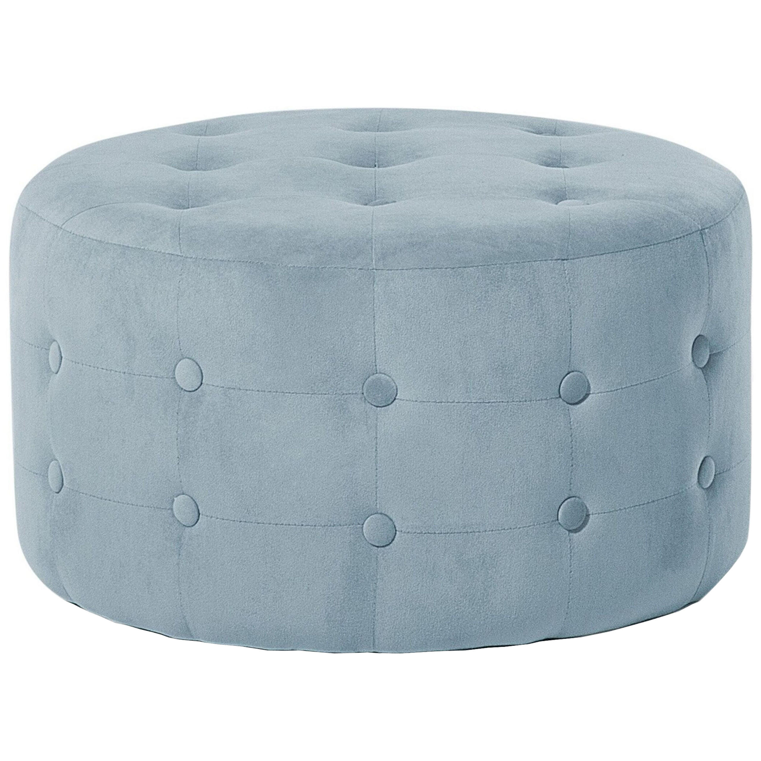 POUF Tampa 55/55/30 cm - Grau, Textil (55/30/55cm) - Beliani