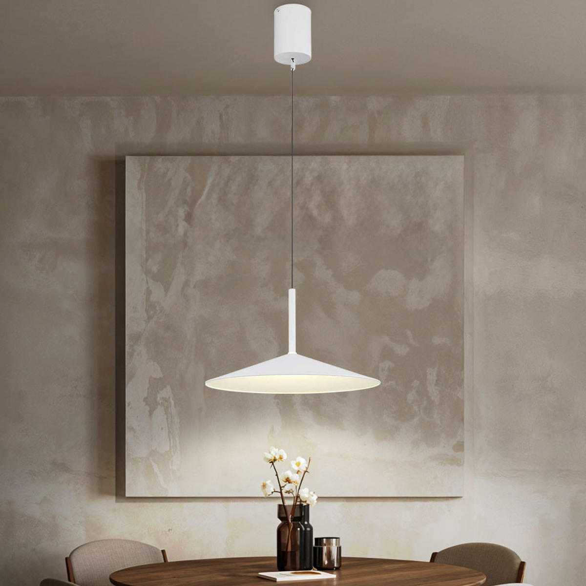 LED HÄNGELEUCHTE Metall Weiß - Weiß, Metall (47.5/47.5/150cm) - Globo Lighting