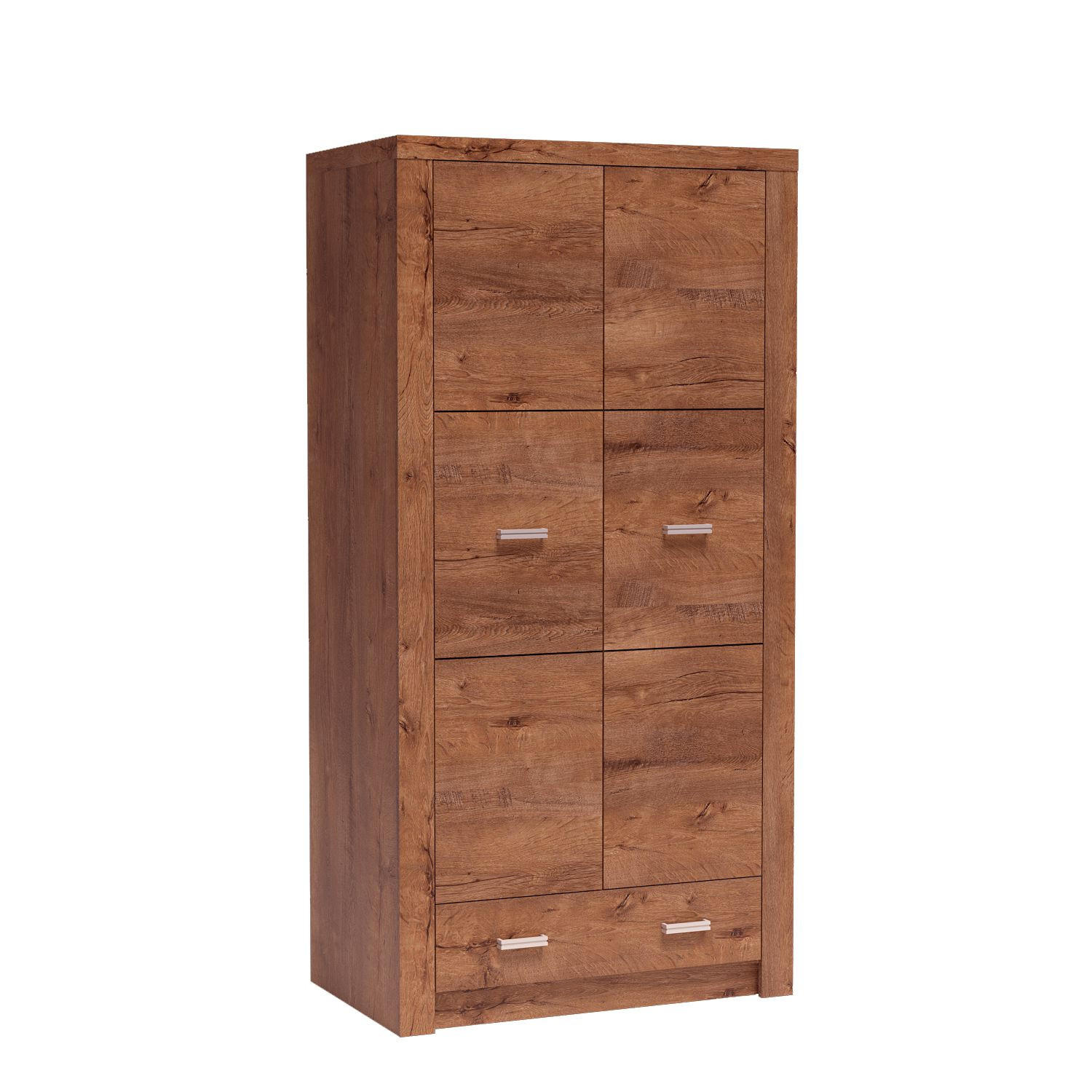 Masseno Drehtürenschrank Braun 96x192x58 cm