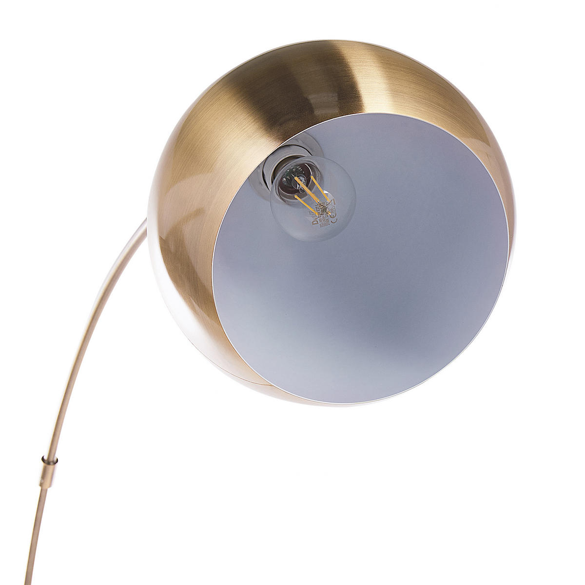 STEHLAMPE Paroo 96/35/210 cm - Messingfarben, Metall (96/35/210cm) - Beliani