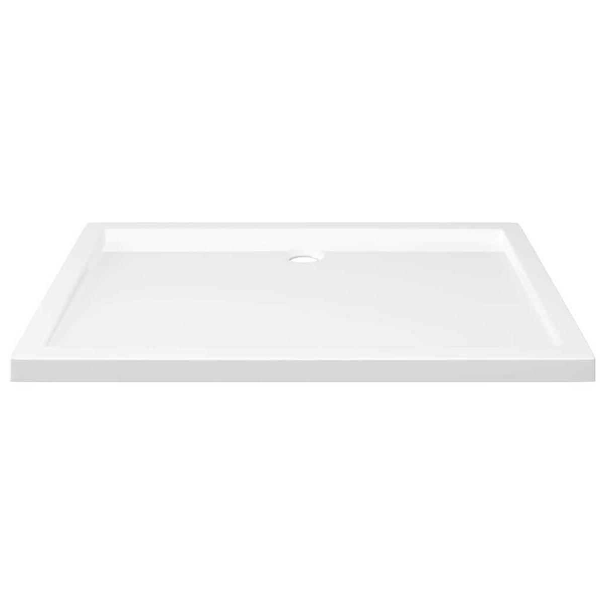 DUSCHTASSE Rechteckig Weiss 80/110 Cm - Weiß, Glas (110/4/80cm) - vidaXL