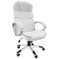 BÜROSTUHL Jonas, einstellbare Wippfunktion, weiß - Weiß, Textil (70/123/71cm) - tectake