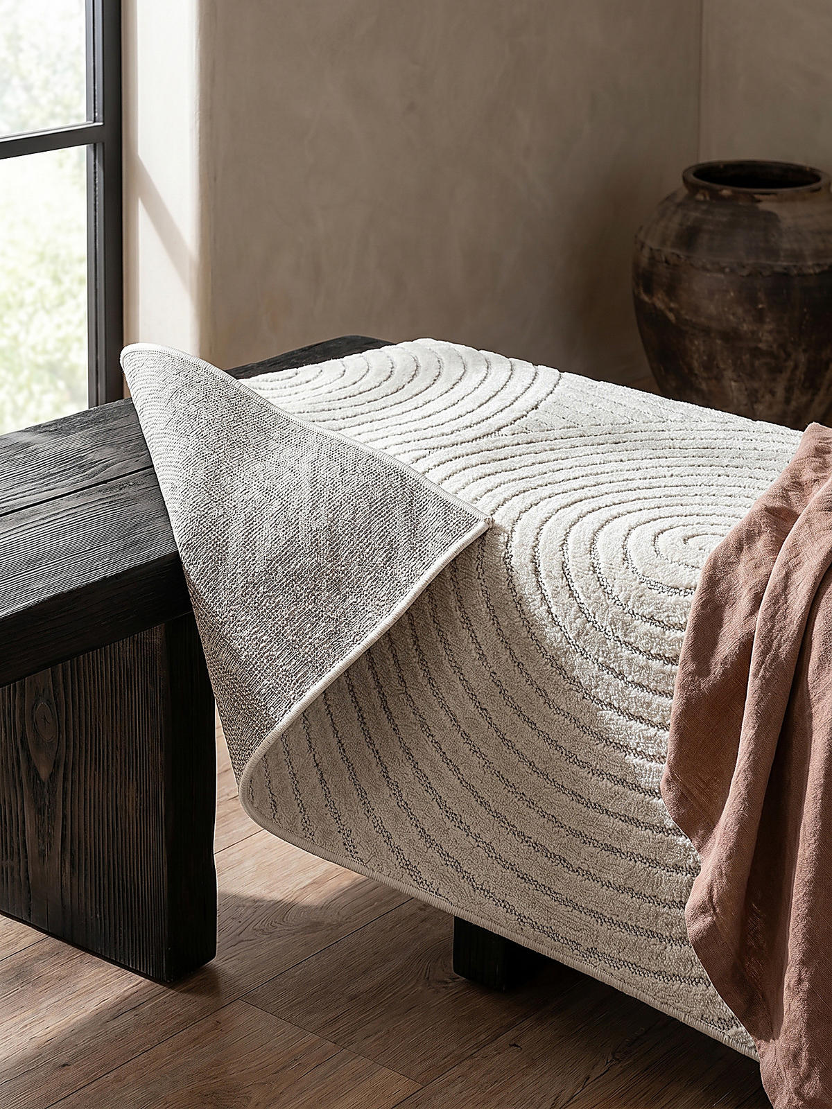 TEPPICH Outdoor Geometrisch MEZEN Polypropylen Creme 120 x 160 cm - Beige, Textil (120/160cm) - KADIMA DESIGN